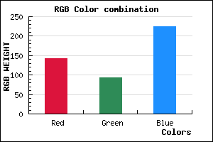 rgb background color #8F5DE1 mixer