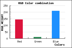 rgb background color #900BD1 mixer