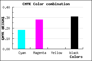 #907EB0 color CMYK mixer