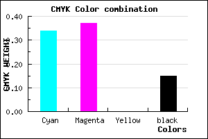 #9089D9 color CMYK mixer