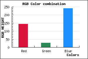 rgb background color #901CF0 mixer