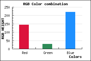 rgb background color #901EDC mixer