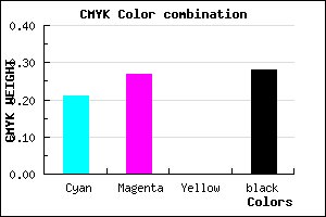 #9185B7 color CMYK mixer