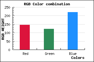 rgb background color #927ADC mixer