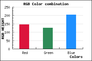 rgb background color #927ECC mixer