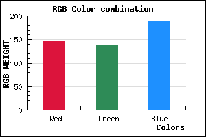 rgb background color #928ABE mixer