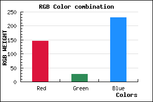 rgb background color #921BE6 mixer