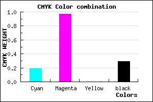 #9205B5 color CMYK mixer