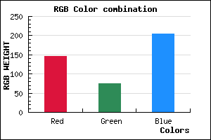 rgb background color #924BCD mixer