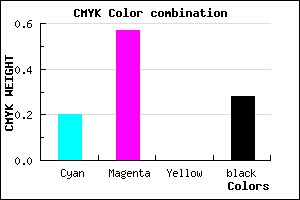 #924FB7 color CMYK mixer