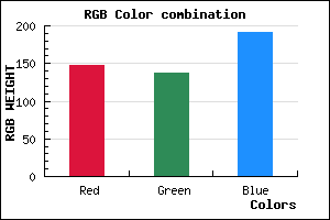 rgb background color #9389BF mixer