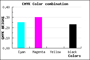 #9389C4 color CMYK mixer