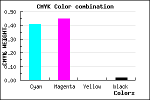 #9389F9 color CMYK mixer