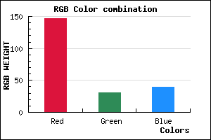 rgb background color #931F27 mixer