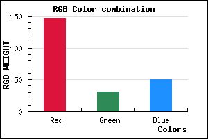 rgb background color #931F32 mixer