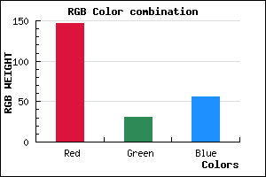 rgb background color #931F38 mixer
