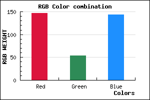 rgb background color #93368F mixer