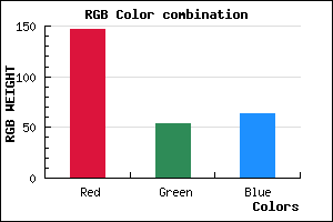 rgb background color #93363F mixer