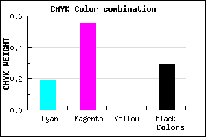#9352B6 color CMYK mixer