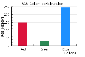 rgb background color #941BF5 mixer