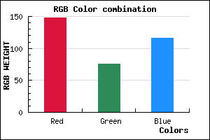 rgb background color #944C74 mixer