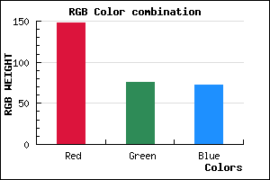 rgb background color #944C48 mixer