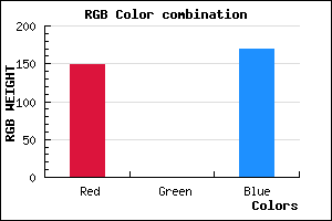 rgb background color #9500AA mixer