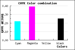 #9576C0 color CMYK mixer