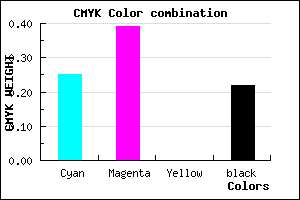 #9578C6 color CMYK mixer