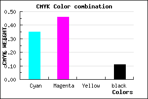 #957CE4 color CMYK mixer
