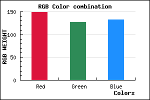 rgb background color #957F85 mixer
