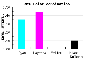 #9581E5 color CMYK mixer