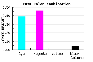 #9585F5 color CMYK mixer