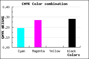 #9586B8 color CMYK mixer