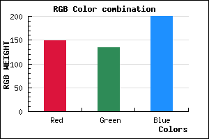 rgb background color #9586C8 mixer