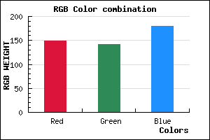 rgb background color #958EB4 mixer
