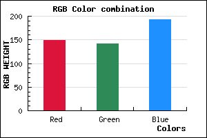 rgb background color #958EC0 mixer