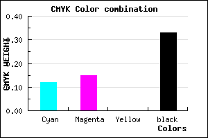 #9590AA color CMYK mixer
