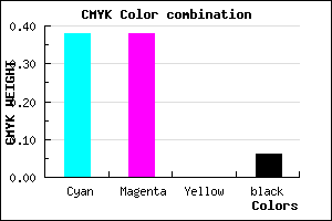 #9595EF color CMYK mixer