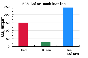 rgb background color #9519F5 mixer