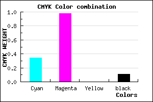 #9505E3 color CMYK mixer