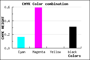 #9549B1 color CMYK mixer