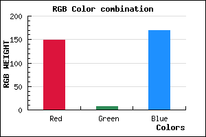 rgb background color #9508AA mixer