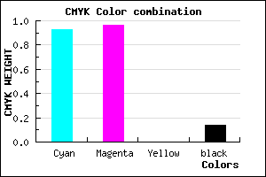 #0F09DB color CMYK mixer