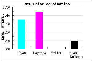 #9681E7 color CMYK mixer