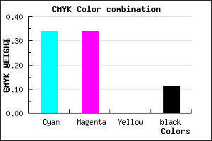 #9696E4 color CMYK mixer