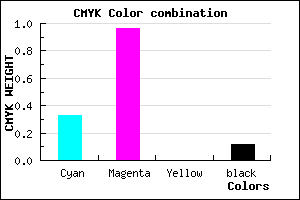 #9609E1 color CMYK mixer