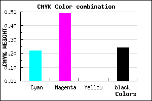 #9662C1 color CMYK mixer