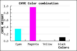 #970AE6 color CMYK mixer