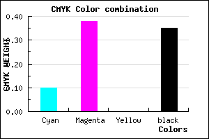 #9767A7 color CMYK mixer